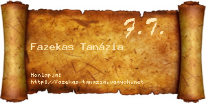 Fazekas Tanázia névjegykártya